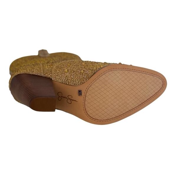 Jessica Simpson Women's Gold Cissely Western Embellished‎ Bootie Size US 6 - Picture 14 of 14
